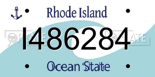I486284 Rhode Island License Plate