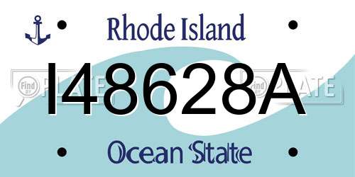 I48628A Rhode Island License Plate