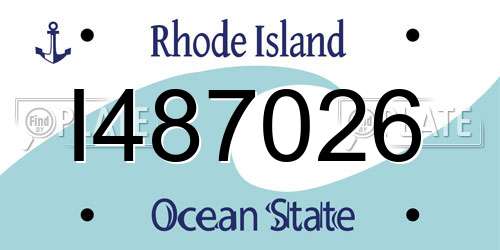 I487026 Rhode Island License Plate