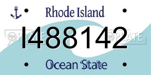 I488142 Rhode Island License Plate