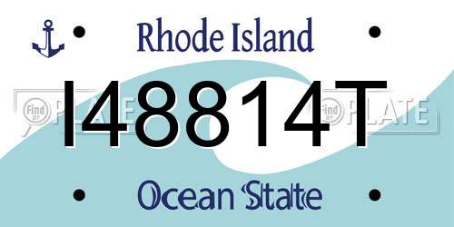 I48814T Rhode Island License Plate