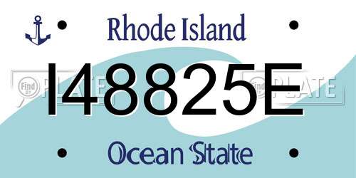 I48825E Rhode Island License Plate