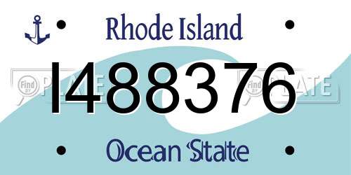 I488376 Rhode Island License Plate