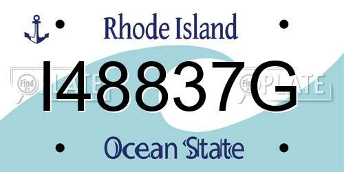 I48837G Rhode Island License Plate