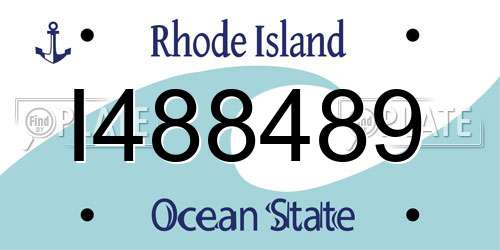 I488489 Rhode Island License Plate