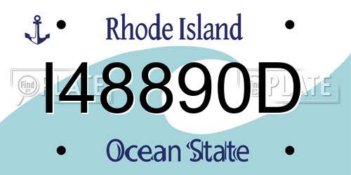 I48890D Rhode Island License Plate