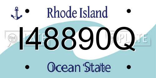 I48890Q Rhode Island License Plate
