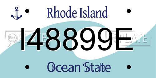 I48899E Rhode Island License Plate