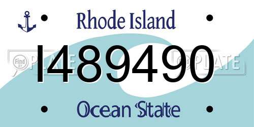 I489490 Rhode Island License Plate