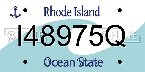 I48975Q Rhode Island License Plate