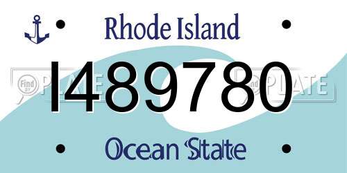 I489780 Rhode Island License Plate