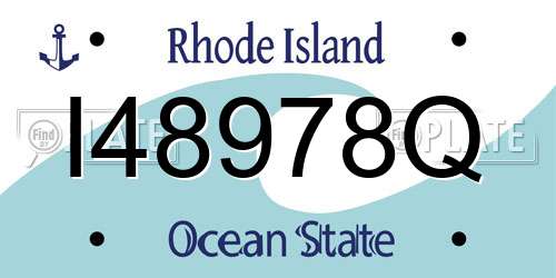 I48978Q Rhode Island License Plate