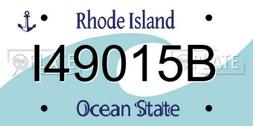 I49015B Rhode Island License Plate