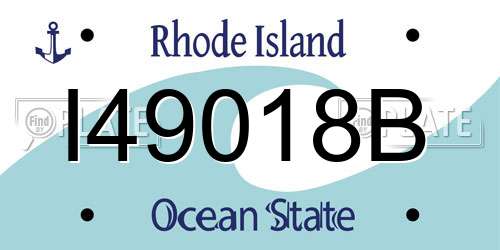 I49018B Rhode Island License Plate