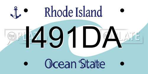 I491DA Rhode Island License Plate