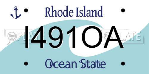 I491OA Rhode Island License Plate