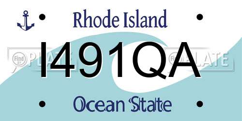 I491QA Rhode Island License Plate