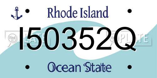I50352Q Rhode Island License Plate