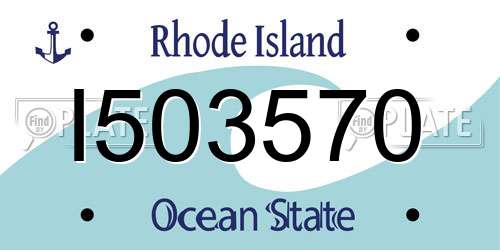 I503570 Rhode Island License Plate