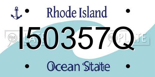 I50357Q Rhode Island License Plate