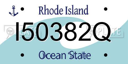 I50382Q Rhode Island License Plate