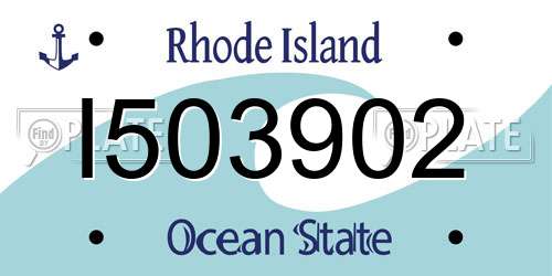 I503902 Rhode Island License Plate