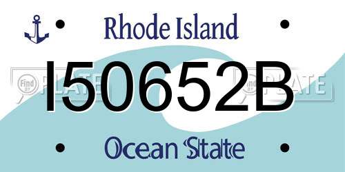 I50652B Rhode Island License Plate