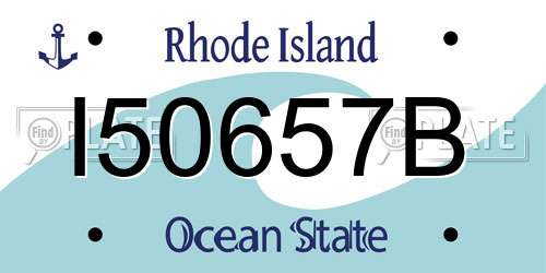 I50657B Rhode Island License Plate