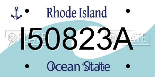 I50823A Rhode Island License Plate