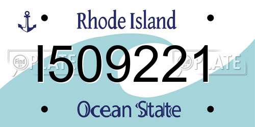 I509221 Rhode Island License Plate