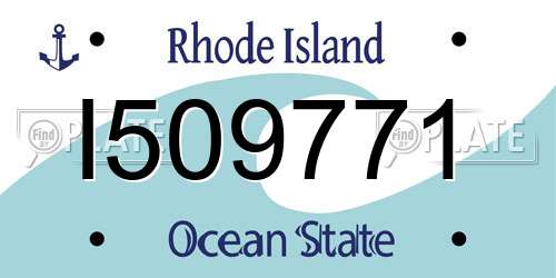 I509771 Rhode Island License Plate