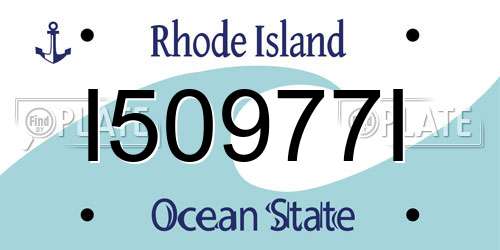 I50977I Rhode Island License Plate