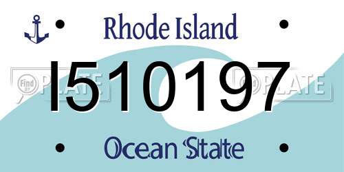 I510197 Rhode Island License Plate