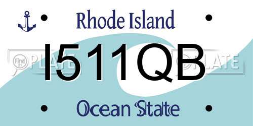 I511QB Rhode Island License Plate