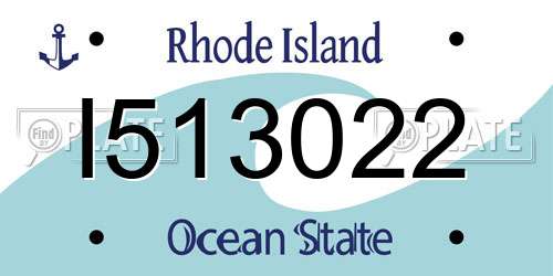 I513022 Rhode Island License Plate
