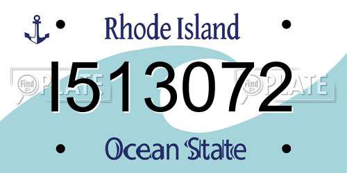 I513072 Rhode Island License Plate