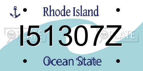I51307Z Rhode Island License Plate