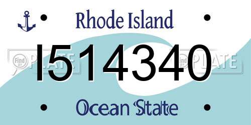 I514340 Rhode Island License Plate