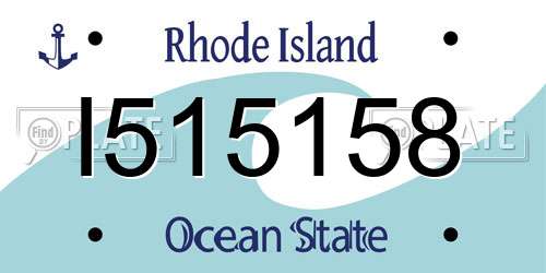 I515158 Rhode Island License Plate