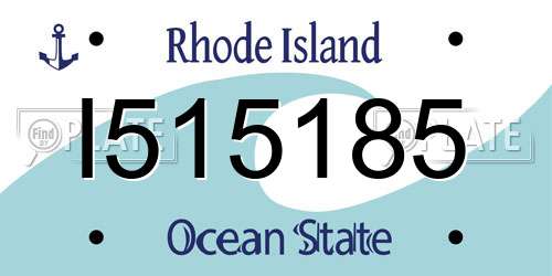 I515185 Rhode Island License Plate