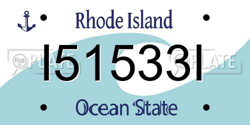 I51533I Rhode Island License Plate