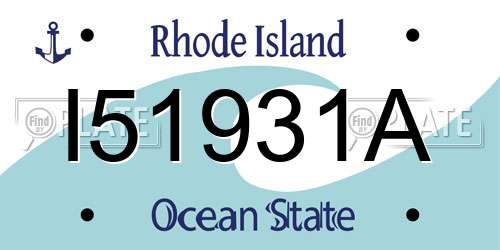 I51931A Rhode Island License Plate