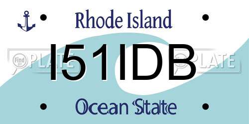 I51IDB Rhode Island License Plate