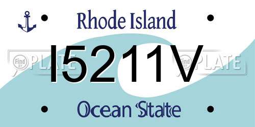 I5211V Rhode Island License Plate