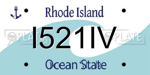 I521IV Rhode Island License Plate
