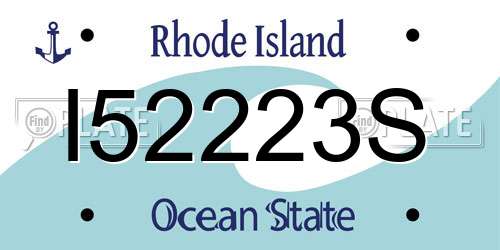 I52223S Rhode Island License Plate