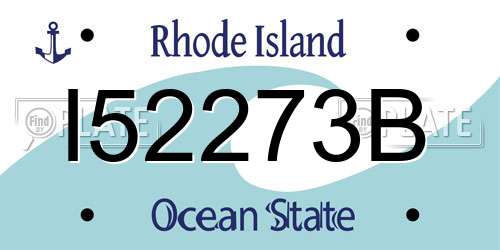 I52273B Rhode Island License Plate