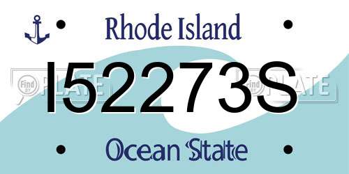 I52273S Rhode Island License Plate