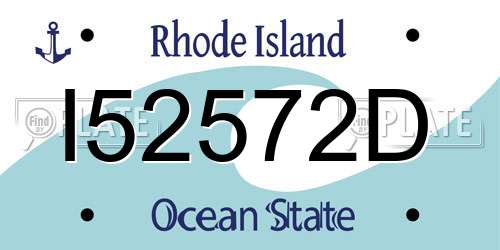 I52572D Rhode Island License Plate