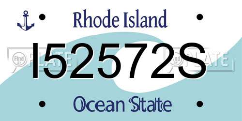 I52572S Rhode Island License Plate